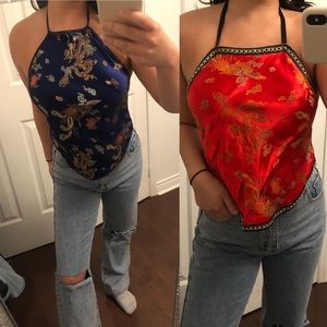 vintage japanese inspired tops